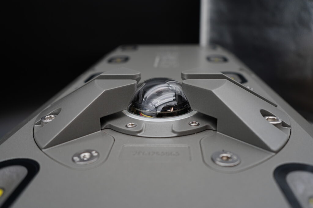 Close-up of the SecurOS UVSS camera dome and its protective housing